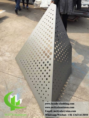 Steinfarbene Aluminiumfolie, massivwandverkleidete Platte für Fassade, langlebig für Außen