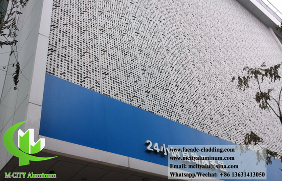 Perforierte Aluminiumplatten aus Fluorkohlenstoff-Aluminium-Gardinenwand für Fassadenverkleidungen