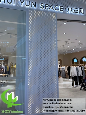 Aluminiumplatten für die Verkleidung von Fassaden mit Pefor, Metallblechpulver, beschichtet für die Wanddekoration von Geschäften