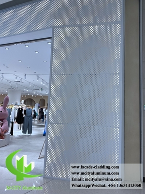 Aluminiumplatten für die Verkleidung von Fassaden mit Pefor, Metallblechpulver, beschichtet für die Wanddekoration von Geschäften