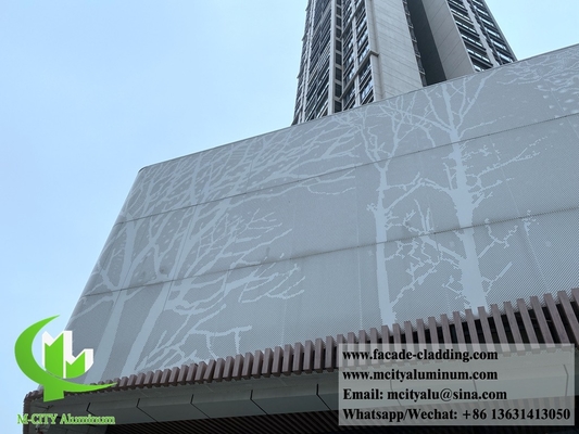 Aluminiumperforierte Bildschirm-Metallplatte für Wandverkleidung und Fassadenbaummuster