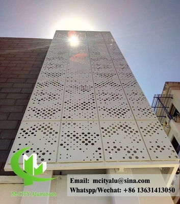 Afrika 2 mm perforierte Blechfassade Aluminium Wandverkleidung Projekt