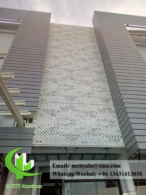 Afrika 2 mm perforierte Blechfassade Aluminium Wandverkleidung Projekt