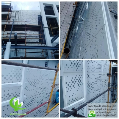 Afrika 2 mm perforierte Blechfassade Aluminium Wandverkleidung Projekt