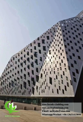 Anti-Rost Perforierte Metallfassaden Perforierte Bildschirmfassade Aluminium