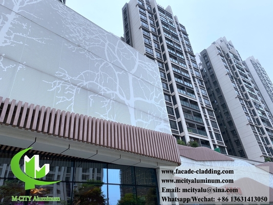 Außen Perforierter Bildschirm Fassade Metall Fassaden Aluminium Fabrik in China