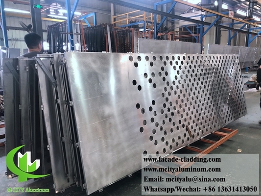 Rostfeste Metallfassade mit perforierter Aluminiummassivverkleidung Metallverkleidung mit Pulverbeschichtung
