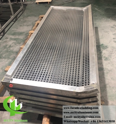 Perforierter Metallschirm für Fassaden Metallblech Aluminiumwandverkleidung Pulver beschichtet