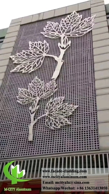 Metallfassaden mit runden Löchern Metallschirm Aluminium Wandverkleidung