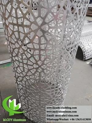 Massivmetallplatten Aluminiumverkleidung Dekoration für Säulen rund mit Laserschnitt
