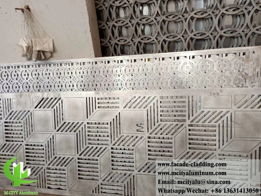 Außenlaserschnitt Perforierter Metallbeschichtung Aluminiumfassaden für die architektonische Dekoration von Gebäuden