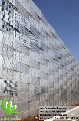 3D-Außen perforierte Metallbeschichtung Aluminiumfassaden für die architektonische Dekoration von Gebäuden
