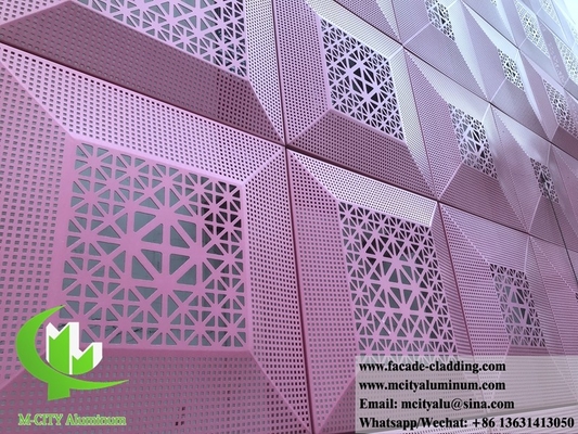 3D-Form Perforierter, massiv überzogener Aluminium-Metallblech, Rostschutz-Metallschirm