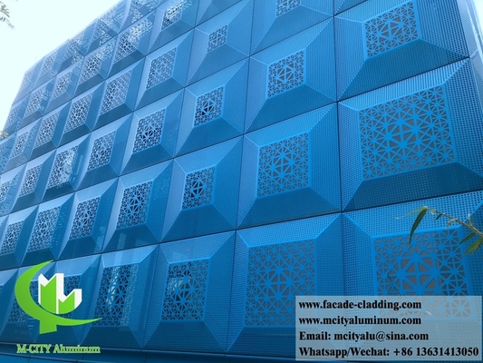 3D-Form Perforierter, massiv überzogener Aluminium-Metallblech, Rostschutz-Metallschirm