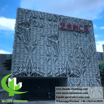 3D-Form Perforierte Wandverkleidung Aluminium-Metallblech-Anti-Rost-Metallbildschirm