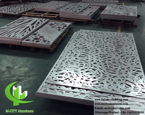 Metallverkleidung mit Laserschnitt Metallschirm Aluminiumblech für Fassade, Wandverkleidung, Zaun, Balkon