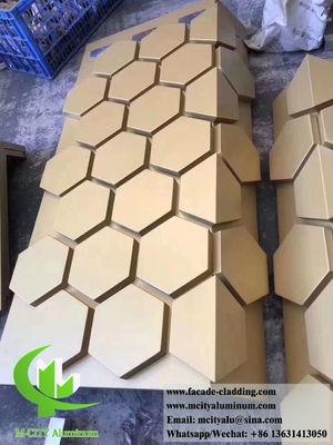 3D-Form-Metallblech für Wandverkleidung Metallbildschirm für Gebäudefassaden Aluminium langlebig