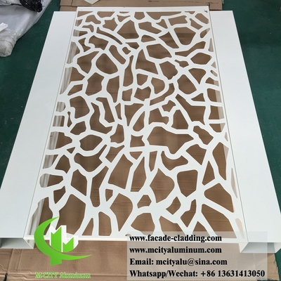 Dekorative Metallschirm Aluminiumschirm für Gartenzaun mit Laserschnitt Design