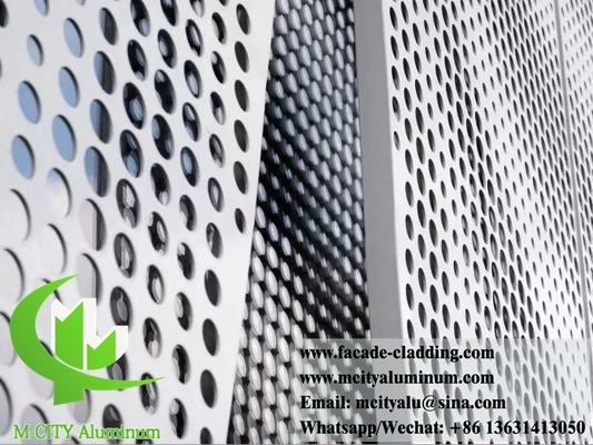 Perforierte Aluminiumverkleidung, Fassadenplatte 3 mm Dicke 1 m x 2 m, gefaltet