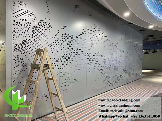Aluminiumplatten für Wandverkleidungen mit Metallschirmperforation
