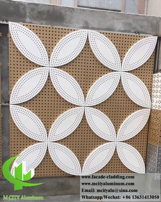3D-Form Metallblech Aluminiumfassaden Perforationsblech goldene Farbe