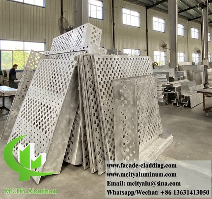 Perforierte Aluminiumverkleidung, Fassadenplatte 3 mm Dicke 1 m x 2 m, gefaltet