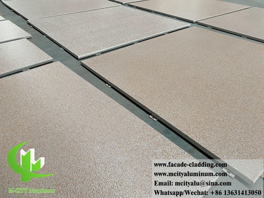 Steinfarbene Aluminiumfolie, massivwandverkleidete Platte für Fassade, langlebig für Außen