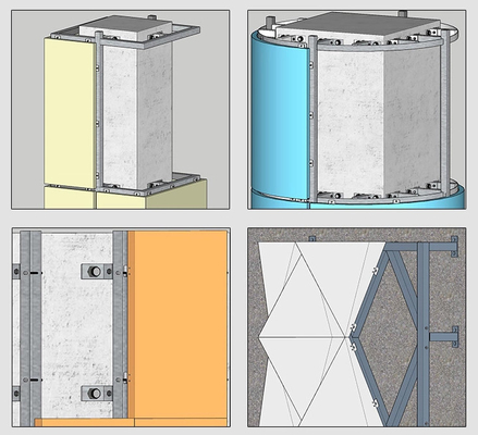 3D-Metallbeschichtung Aluminiumplatten Metallfassaden-System Außendekoration