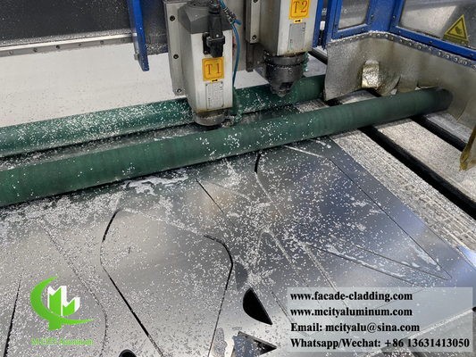 Außenplatten aus Metall, Aluminiumfassaden, CNC-Schneidsystem, dekorative Muster, spezielle Metallbleche