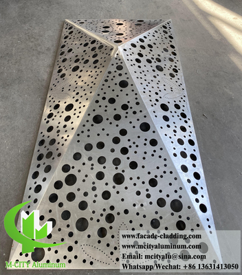 3D-Metallbeschichtung Aluminiumplatten Metallfassaden-System Außendekoration