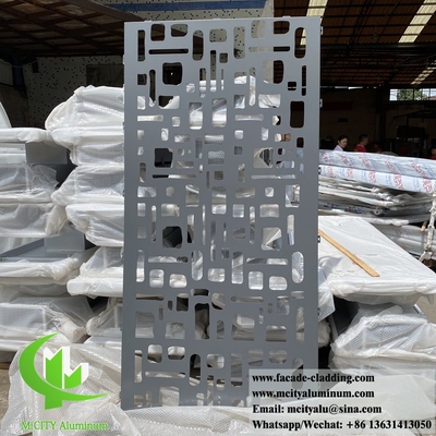 Lasergeschnittene Aluminiumfassaden Metallbildschirm mit dekorativen Mustern China Fabrik