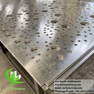 Rundlöcher Perforationsdesign Aluminiumfassade Metallwandverkleidung System