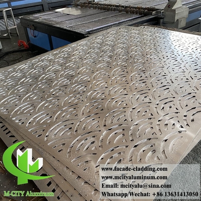 Perforierte Metallfassaden Aluminium Wandverkleidung Dekoration 3mm PVDF PPG Beschichtung