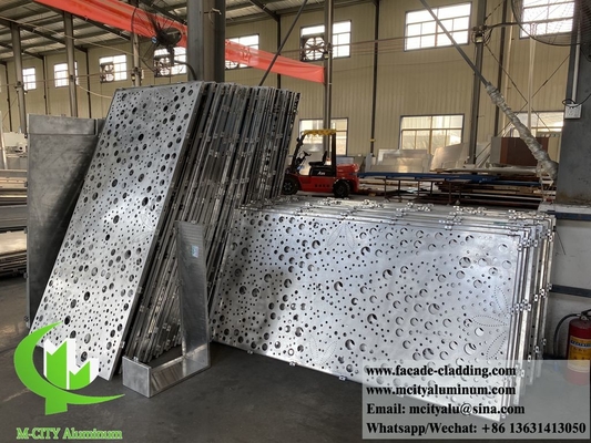 Individuelles System für Aluminium-Fassaden mit Perforationsdekorationen