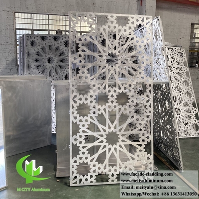 Islam Design Metallfassade Aluminium Wandverkleidung mit perforierten Mustern Pulver beschichtet