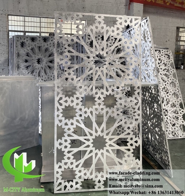 Islam Design Metallfassade Aluminium Wandverkleidung mit perforierten Mustern Pulver beschichtet