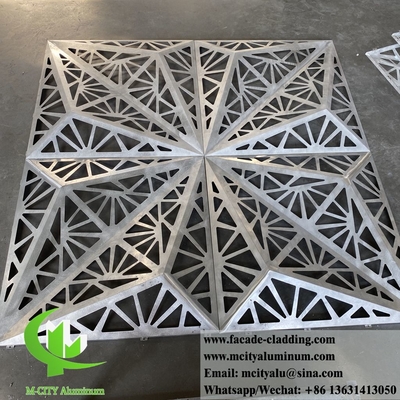 Lasergeschnittenes Dekorationsmuster 3D-Design Metallfassadensystem Aluminiumblech mit Hohlmustern