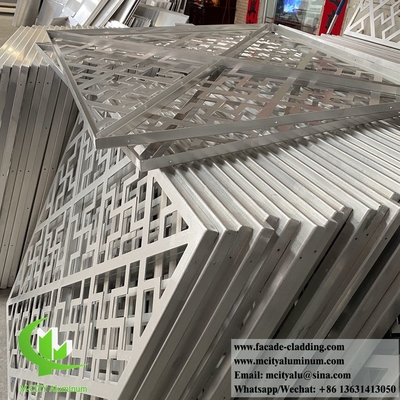 Laserschnitt Metallbildschirm Aluminiumplatten chinesischer Stil traditionelles Design Hohlmuster für Dekoration