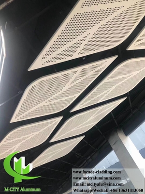Perforierte Metalldecken-Aluminiumplatten für Gebäudedekoration weiße Farbe