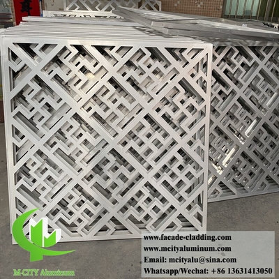 Laserschnitt Metallbildschirm Aluminiumplatten chinesischer Stil traditionelles Design Hohlmuster für Dekoration