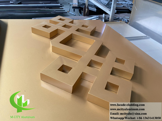 3D-Design Massivaluminium Wandverkleidung Splitter Farbe 3mm Schweißen Außenwand Fassade