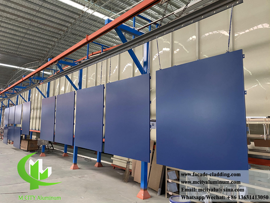3mm Massiv-Aluminium-Wandplatte für Gebäude Verkleidung Fassade Innen- und Außendekoration PVDF Blau Farbe