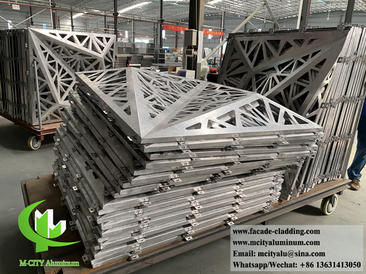 3D-Aluminiumplatten Lasergeschnittenes Design Pulver beschichtet Akzo Nobel für Außenwandverkleidung