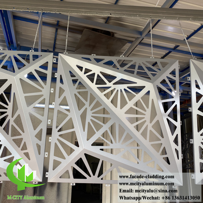 3D-Form Metallverkleidung Paneele Aluminiumbildschirm PVDF Malerei 1220x1220mm Größe maßgeschneidert