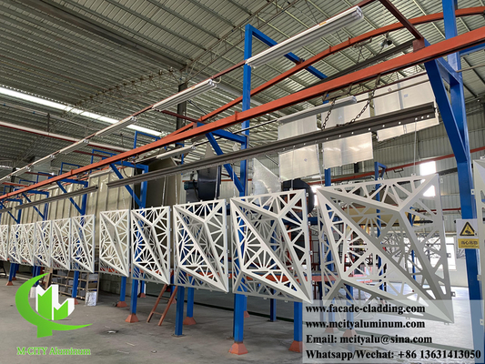 3D-Metallverkleidung Massivaluminiumplatten langlebige Farbveredelung Außendekoration