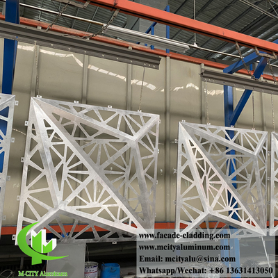 Massivaluminium-Panel 3D-Metallverkleidung Design feuerfest gegen Rost PVDF Splitter Farbe 3mm Dicke