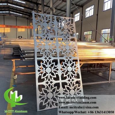 Perforierte Aluminiumwandplatten Metallfassade Verkleidung blaue Farbe PVDF Hohlmuster mit LED-Licht