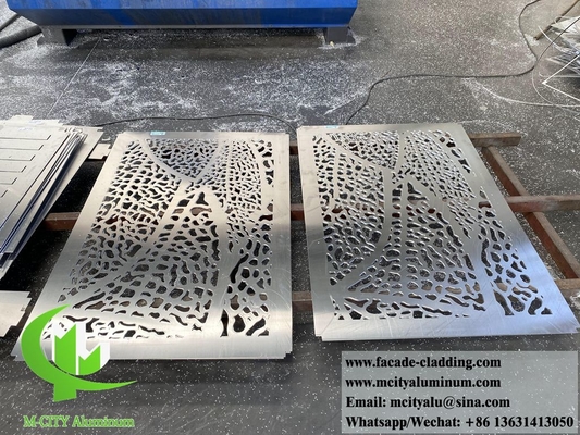 3mm Metallbildschirm Laser-Schnitt Blattmuster für Innenwandverkleidung Dekoration Splitterfarbe