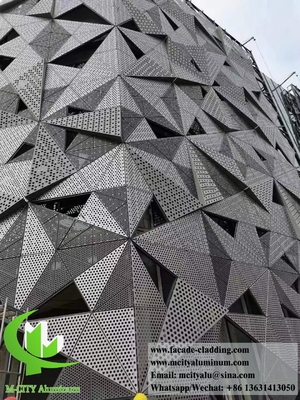 3D-Metallverkleidung Massivaluminiumplatten langlebige Farbveredelung Außendekoration
