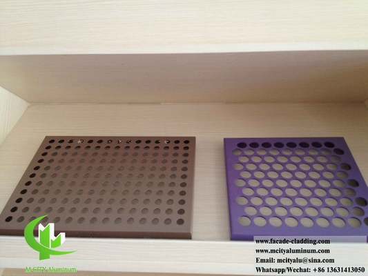 Massiv-Aluminium-Perforationsplatte für Fassade, Verkleidung Dekoration PVDF goldene Farbe